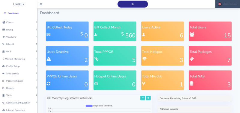 Startup Package ClerkEx Radius (API Mode Only)