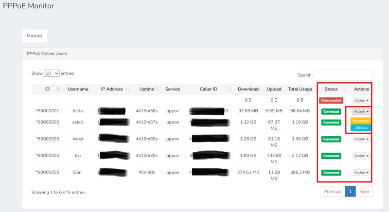 PPPOE Live monitoring plug-in For ClerkEx Radius - Image 2