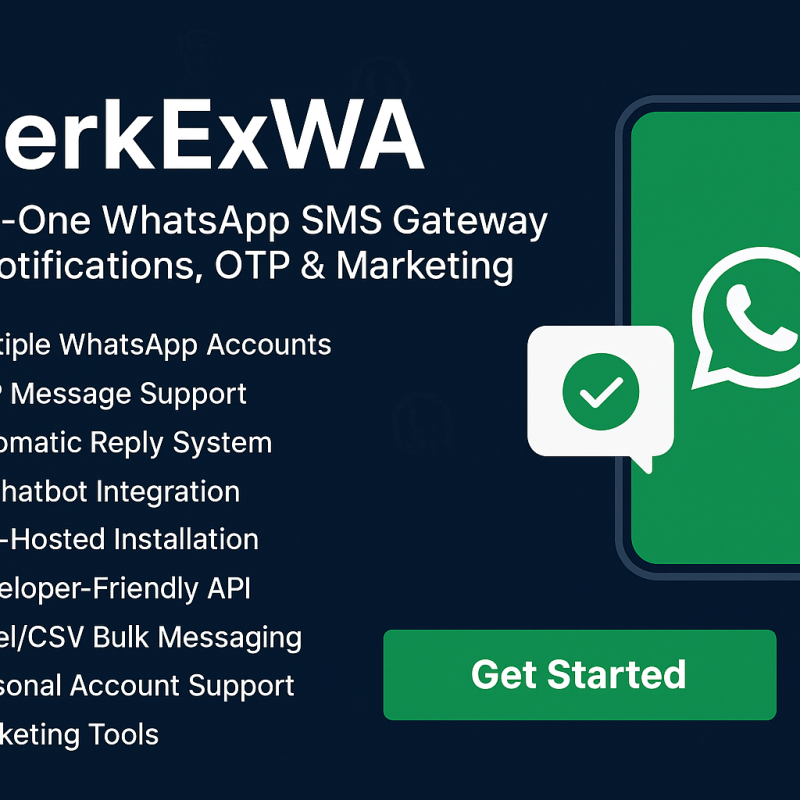 ClerkExWA Source Code – All-in-One WhatsApp SMS Gateway for Notifications, OTP & Marketing